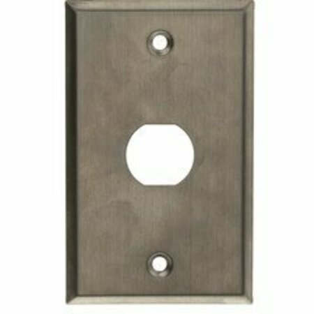 SWE-TECH 3C Outdoor Wall Plate w/ Water Seal, Stainless Steel , 1 Port, Single Gang FWT30X8-71001